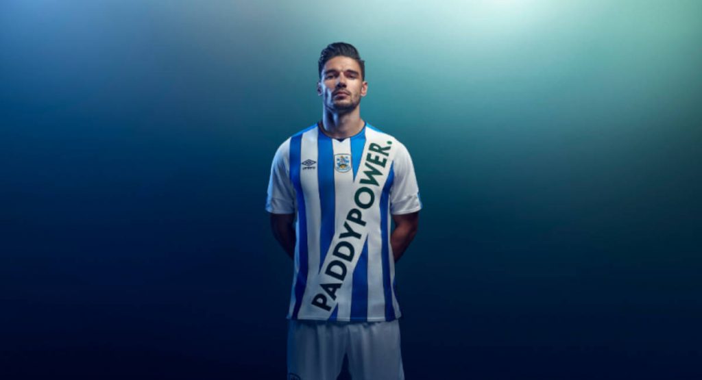 Huddersfield sponsorship shirt for Paddy Power deal.