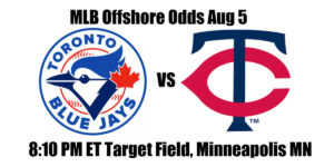 Blue Jays vs Twins MLB Offshore Odds, Preview & Pick (Aug 5)