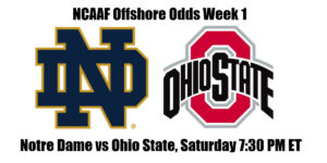 #5 Notre Dame vs #2 Ohio State NCAAF Offshore Odds, Preview & Pick (Week 1)