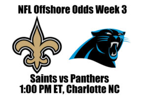 Saints vs Panthers NFL Offshore Odds, Preview & Pick (Week 3)