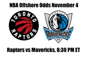 Raptors vs. Mavericks NBA Offshore Betting Odds, Preview, and Pick (Nov 4)