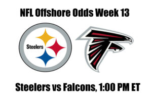 Steelers vs. Falcons NFL Offshore Betting Odds, Preview, and Pick (Week 13)