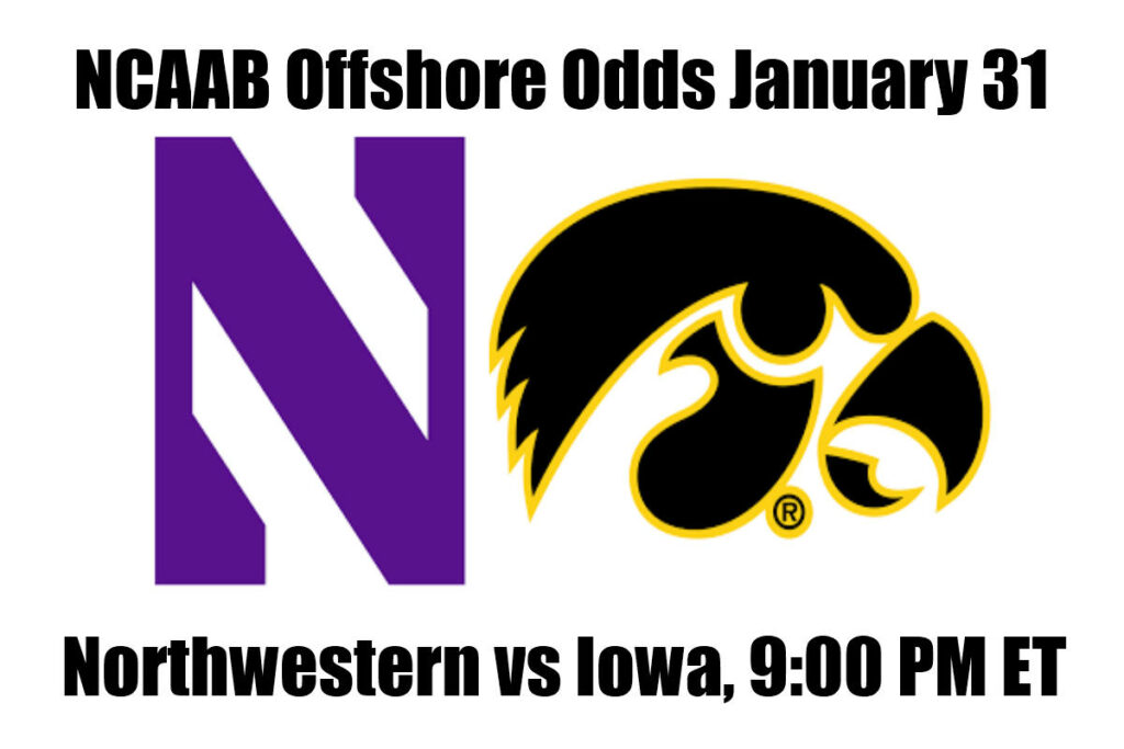 Northwestern Wildcats, Iowa Hawkeyes, NCAAB Odds,