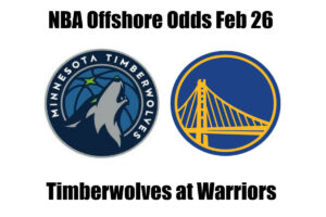 Timberwolves vs Warriors NBA Offshore Betting Odds, Preview, and Pick (February 26)