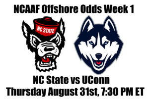 NC State vs UConn Week 1 NCAAF Offshore Betting Odds, Preview