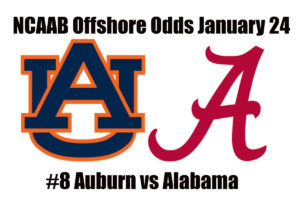 January 24th Auburn vs Alabama NCAAB Offshore Betting Odds, Preview