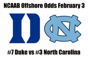 February 3rd Duke vs North Carolina NCAAB Offshore Betting Odds, Preview