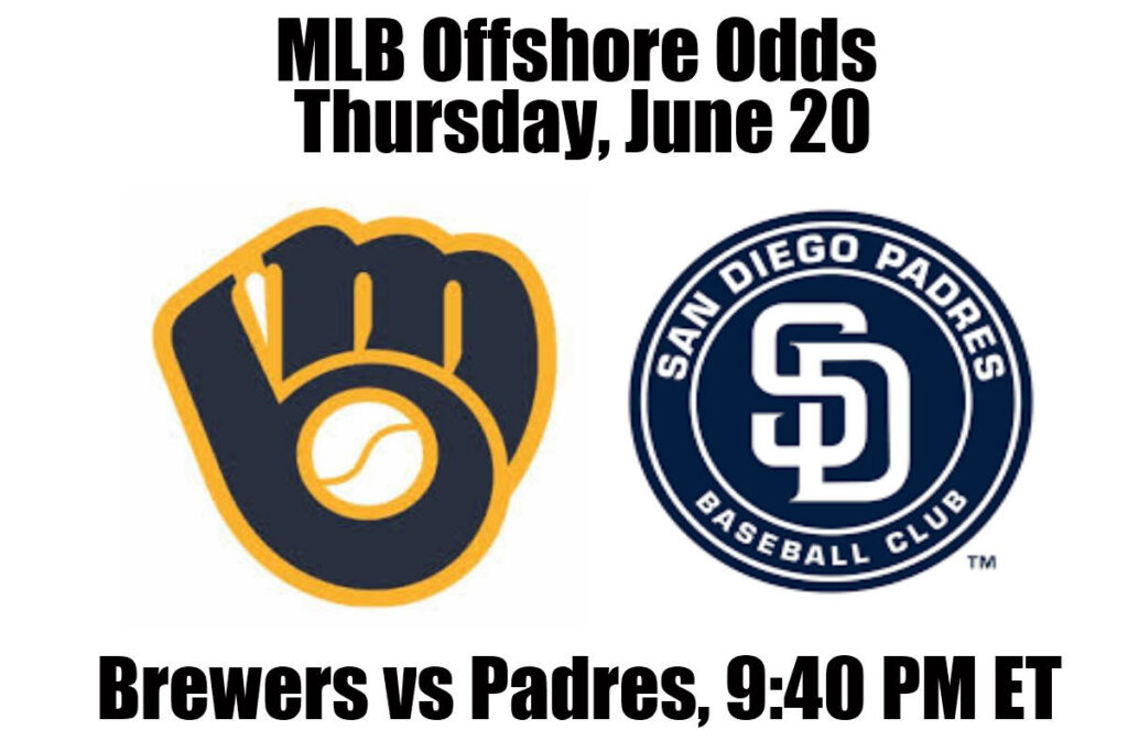 June 20 Brewers vs Padres