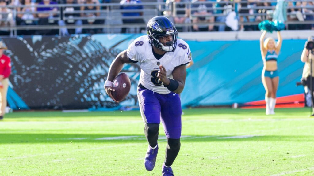 Lamar Jackson at Baltimore Ravens game