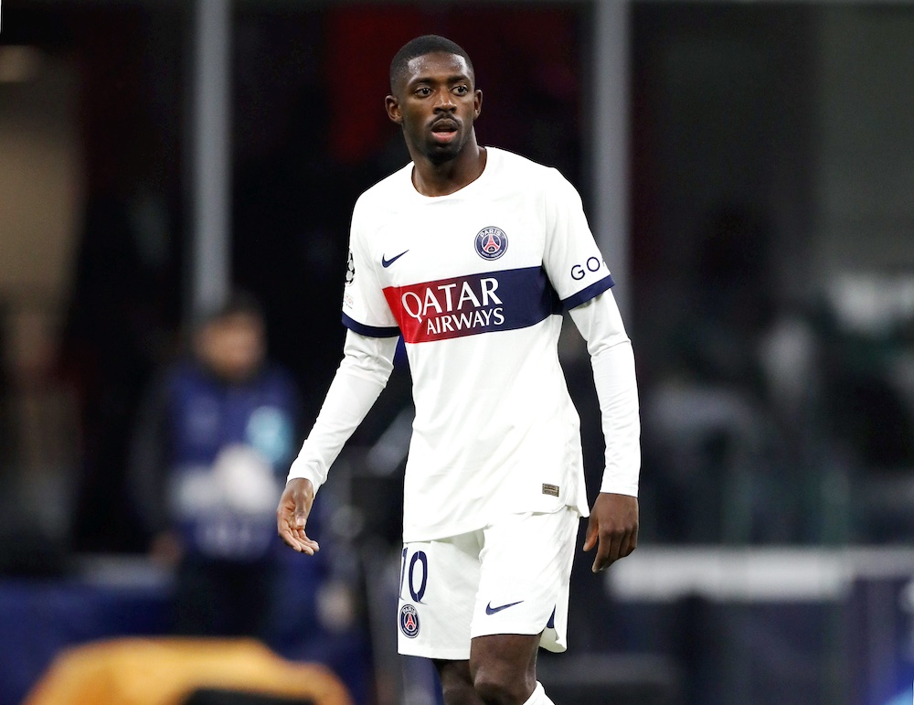 Ousmane Dembele won't feature for PSG against Arsenal after he fell out with Luis Enrique.