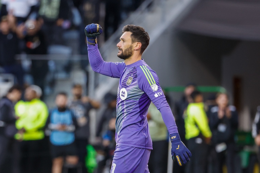 Hugo Lloris in action for LA Galaxy.