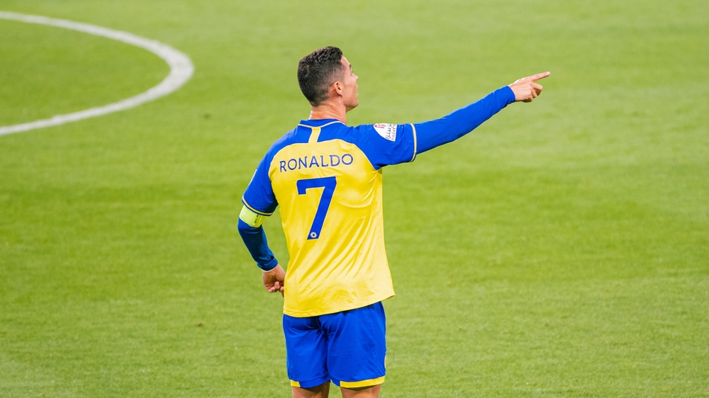 Cristiano Ronaldo in action for Al Nassr in the Saudi Pro League.