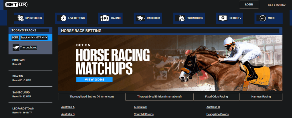 image of offshore horse racing betting site betus