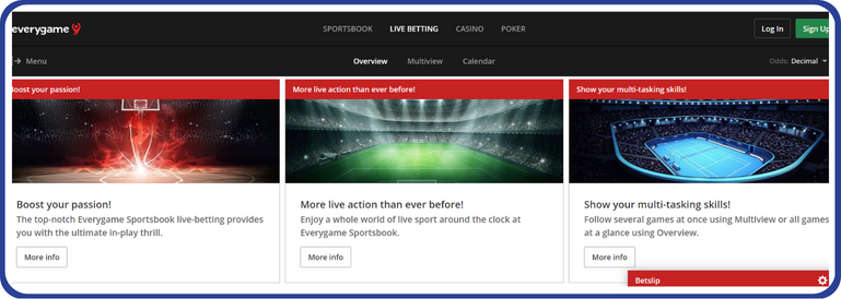 Everygame live betting image 