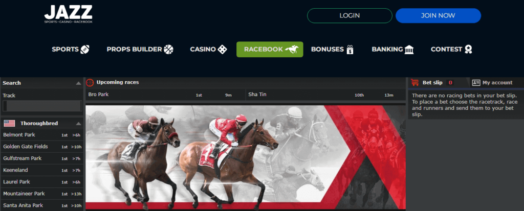 image of offshore horse racing betting site jazz sports