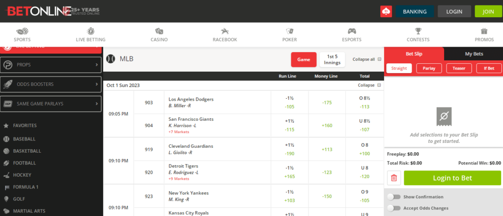 image of offshore mlb betting site BetOnline