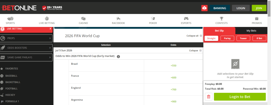 image of offshore soccer betting site BetOnline