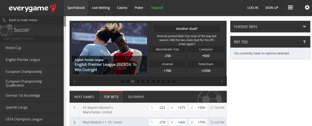 image of offshore soccer betting site everygame