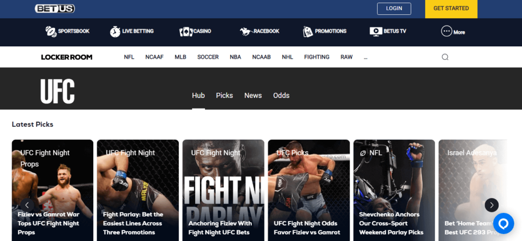 image of offshore ufc betting site betus