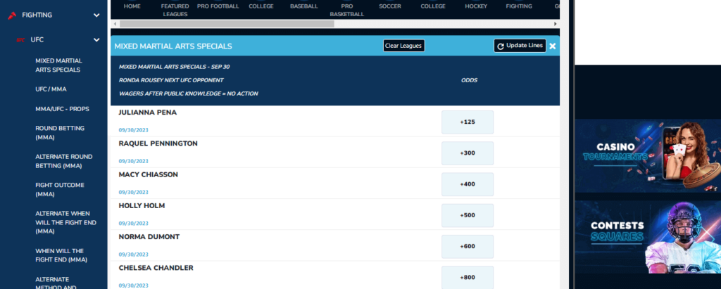 image of offshore ufc betting site jazzsports