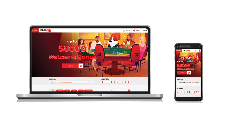 red dog casino design and user experience