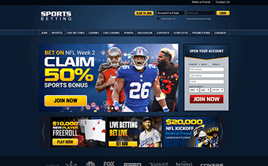 SportsBetting.ag Welcome Screen